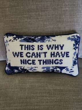 Furbish Needlepoint Pillow Nice Things